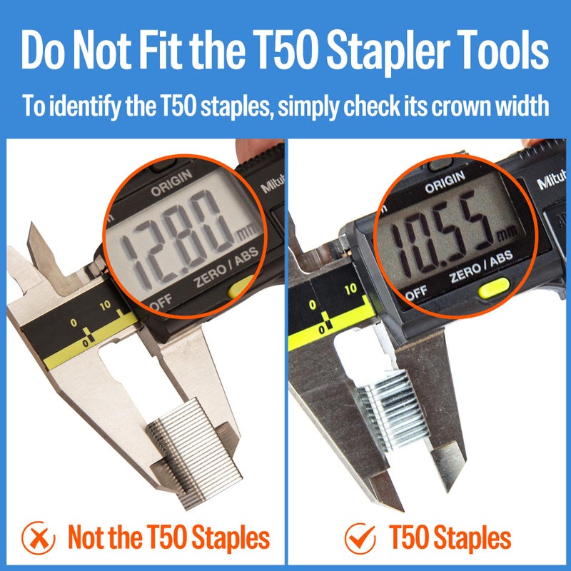 Meite مسامير التنجيد ميتي 21 قياس، تاج 1/2 بوصة بطول 1/2 بوصة، مسامير ثقيلة مجلفنة لأجهزة التثبيت MT8016 و MT8016S و MT8016SLN (10,000 قطعة) - Image 3